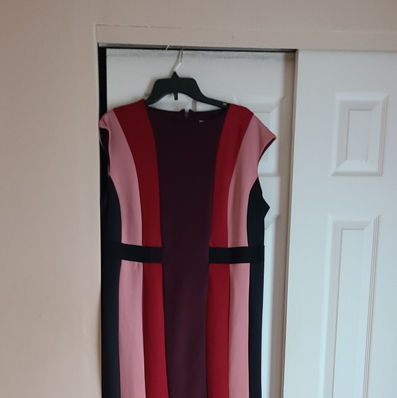 New York & Company Scooped Neck Stripped Dress - Picture 2 of 16